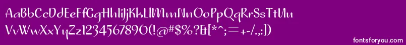 フォントPfplacebo – 紫の背景に白い文字