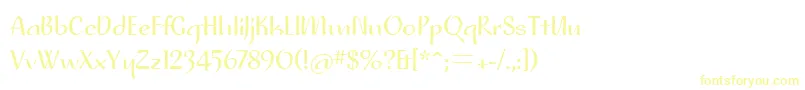 Шрифт Pfplacebo – жёлтые шрифты