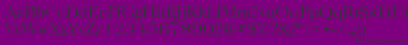 BaskervillerandomLightRegular Font – Black Fonts on Purple Background