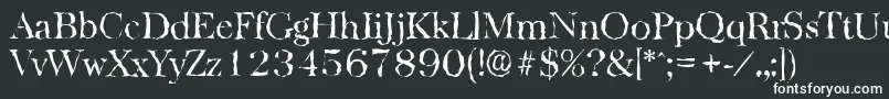 Шрифт BaskervillerandomLightRegular – белые шрифты