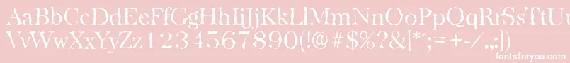 BaskervillerandomLightRegular Font – White Fonts on Pink Background