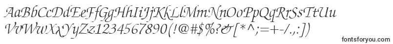 ChanceryScriptLightSsiLightItalic-fontti – kirjafontit