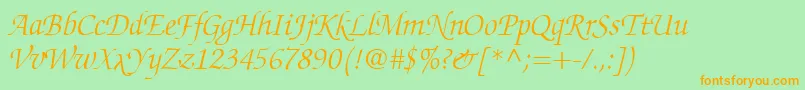 Más sobre la fuente ChanceryScriptLightSsiLightItalic fuente ChanceryScriptLightSsiLightItalic – Fuentes Naranjas Sobre Fondo Verde