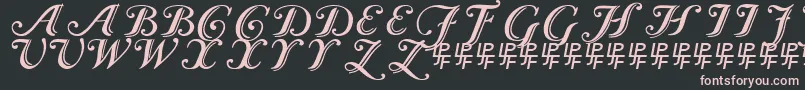 fuente CaslonCalligraphicInitials – Fuentes Rosadas Sobre Fondo Negro