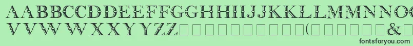 Baffle Font – Black Fonts on Green Background