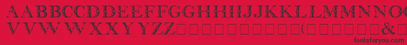 Baffle Font – Black Fonts on Red Background