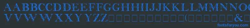 Baffle Font – Blue Fonts on Black Background