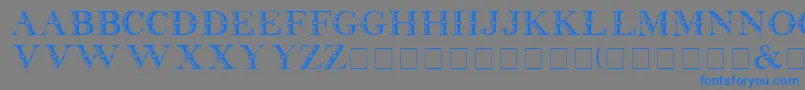 Baffle Font – Blue Fonts on Gray Background