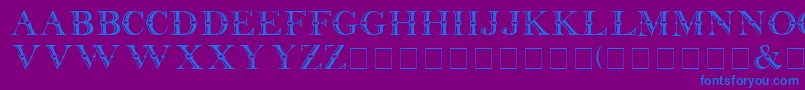 Baffle Font – Blue Fonts on Purple Background