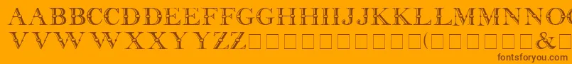 Baffle Font – Brown Fonts on Orange Background