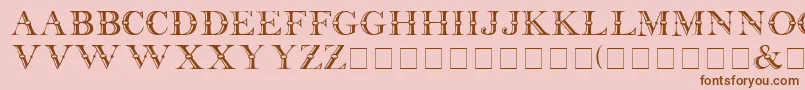 Baffle Font – Brown Fonts on Pink Background