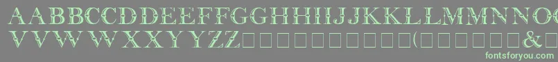Baffle Font – Green Fonts on Gray Background