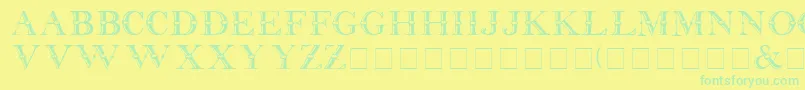 Baffle Font – Green Fonts on Yellow Background