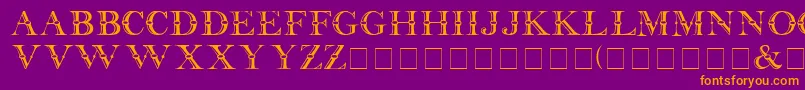 Baffle Font – Orange Fonts on Purple Background