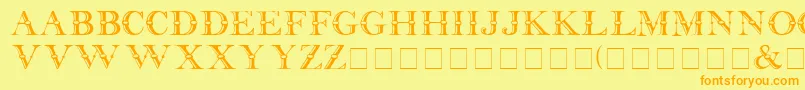 Baffle Font – Orange Fonts on Yellow Background
