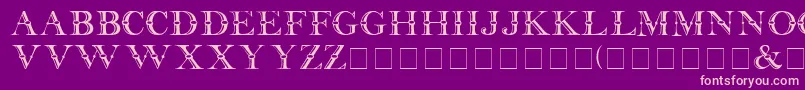 Baffle Font – Pink Fonts on Purple Background
