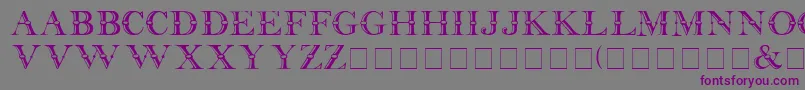 Baffle Font – Purple Fonts on Gray Background