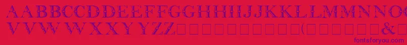 Baffle Font – Purple Fonts on Red Background