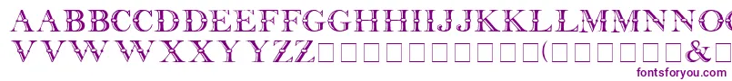 Baffle Font – Purple Fonts on White Background
