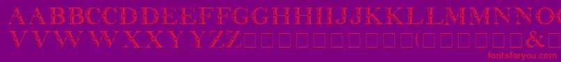 Baffle Font – Red Fonts on Purple Background