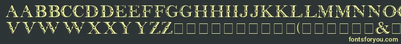 Baffle Font – Yellow Fonts on Black Background