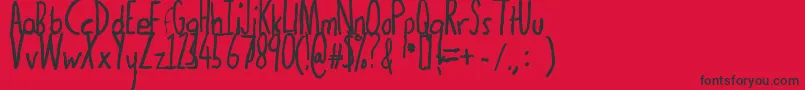 Thedogatemyhomeworkbold Font – Black Fonts on Red Background