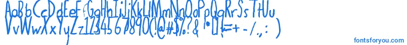 Thedogatemyhomeworkbold-Schriftart – Blaue Schriften