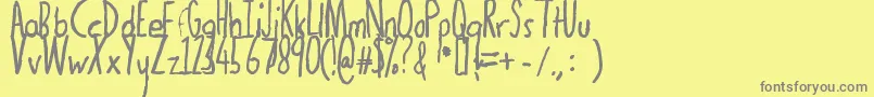 More about Thedogatemyhomeworkbold Font Thedogatemyhomeworkbold Font – Gray Fonts on Yellow Background