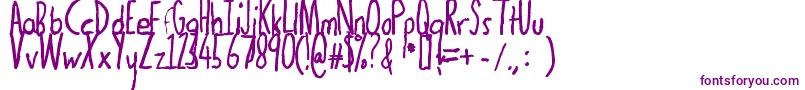 Шрифт Thedogatemyhomeworkbold – фиолетовые шрифты