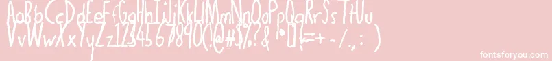Thedogatemyhomeworkbold Font – White Fonts on Pink Background
