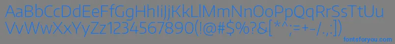 EncodesansExtralight Font – Blue Fonts on Gray Background