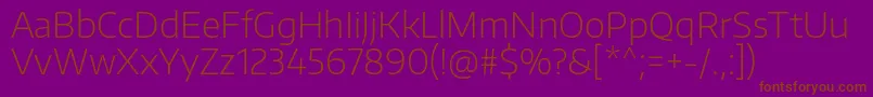 EncodesansExtralight Font – Brown Fonts on Purple Background