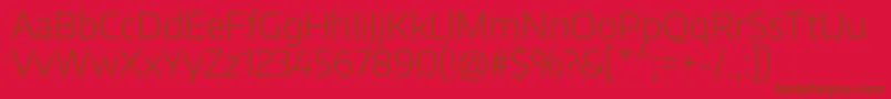 En savoir plus sur la police EncodesansExtralight Police EncodesansExtralight – polices brunes sur fond rouge