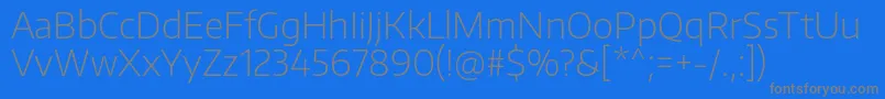 EncodesansExtralight Font – Gray Fonts on Blue Background
