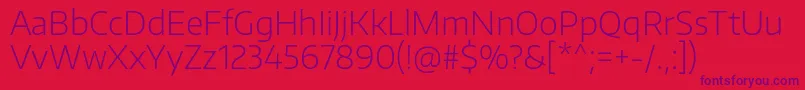 EncodesansExtralight-Schriftart – Violette Schriften auf rotem Hintergrund