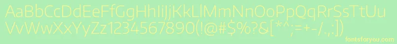 More about EncodesansExtralight Font EncodesansExtralight Font – Yellow Fonts on Green Background