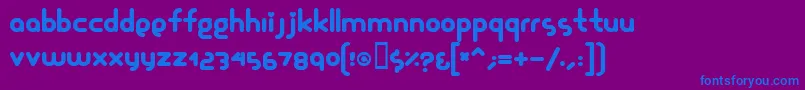 フォントGlamourgirl – 紫色の背景に青い文字