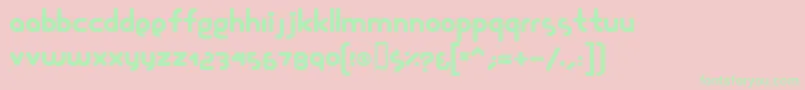 Glamourgirl Font – Green Fonts on Pink Background