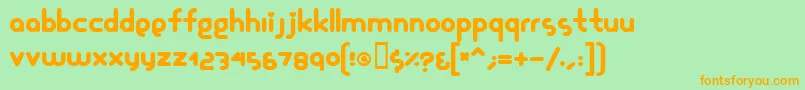 Glamourgirl Font – Orange Fonts on Green Background