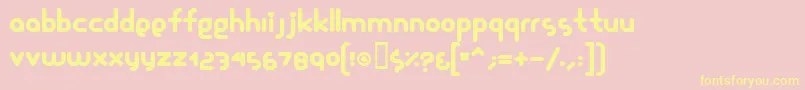 Glamourgirl Font – Yellow Fonts on Pink Background