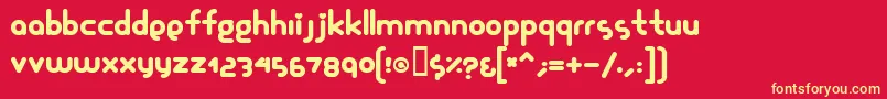 Glamourgirl Font – Yellow Fonts on Red Background