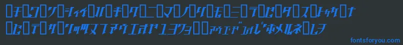 GolgothaObliqueJ. Font – Blue Fonts on Black Background