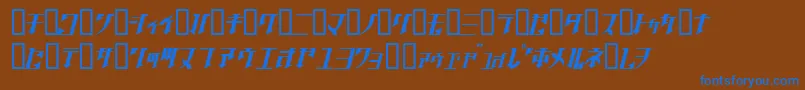 GolgothaObliqueJ. Font – Blue Fonts on Brown Background