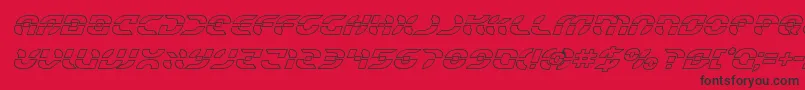 Starfighteroutital Font – Black Fonts on Red Background