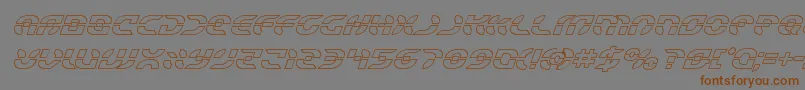 Starfighteroutital Font – Brown Fonts on Gray Background