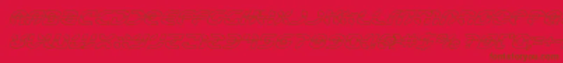 Starfighteroutital-Schriftart – Braune Schriften auf rotem Hintergrund
