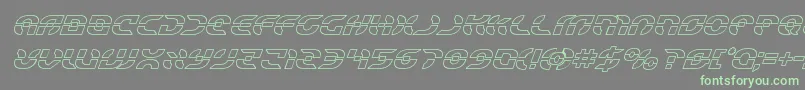 Starfighteroutital Font – Green Fonts on Gray Background