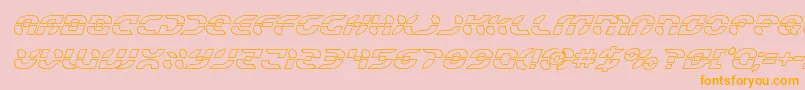 Starfighteroutital Font – Orange Fonts on Pink Background