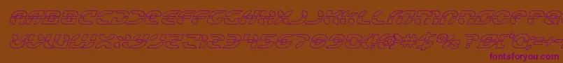 Starfighteroutital Font – Purple Fonts on Brown Background