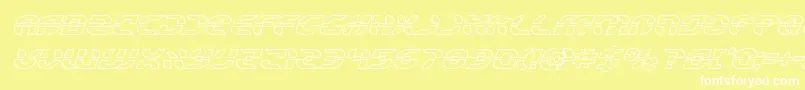 Starfighteroutital Font – White Fonts on Yellow Background